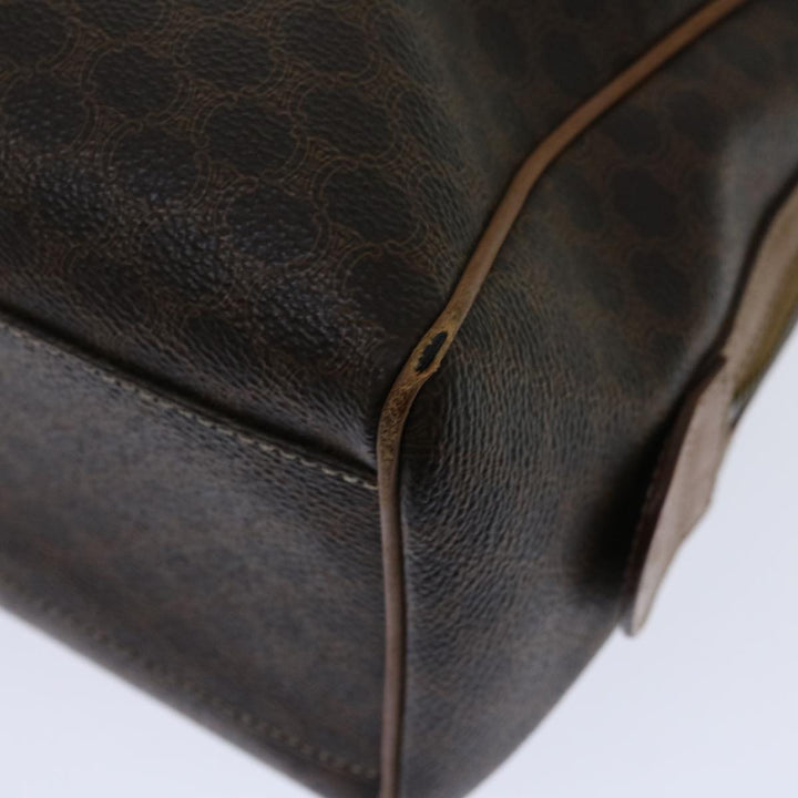 Celine Macadam Canvas Hand Bag PVC Brown Auth 68190