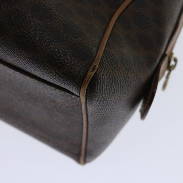 Celine Macadam Canvas Hand Bag PVC Brown Auth 68190