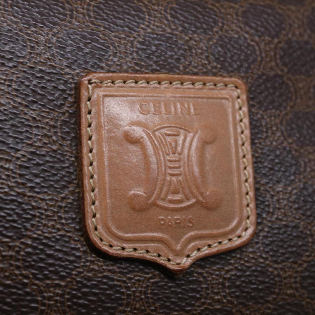Celine Macadam Canvas Hand Bag PVC Brown Auth 68190