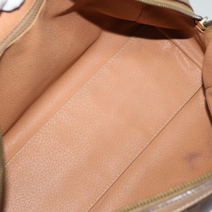 Celine Macadam Canvas Hand Bag PVC Brown Auth 68190