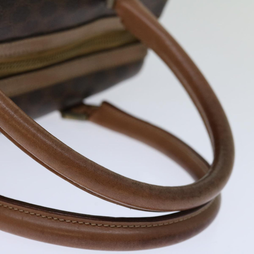 Celine Macadam Canvas Hand Bag PVC Brown Auth 68190
