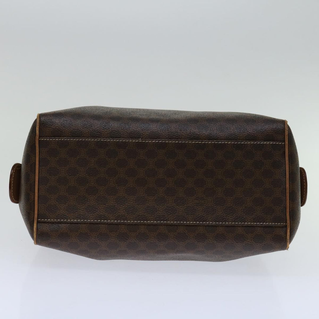 Celine Macadam Canvas Hand Bag PVC Brown Auth 68190
