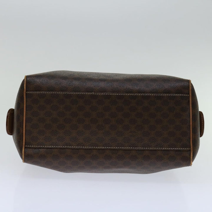 Celine Macadam Canvas Hand Bag PVC Brown Auth 68190
