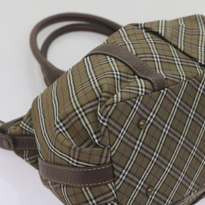 Top Quality Burberry Nova Check Hand Bag Canvas Brown Auth 68198