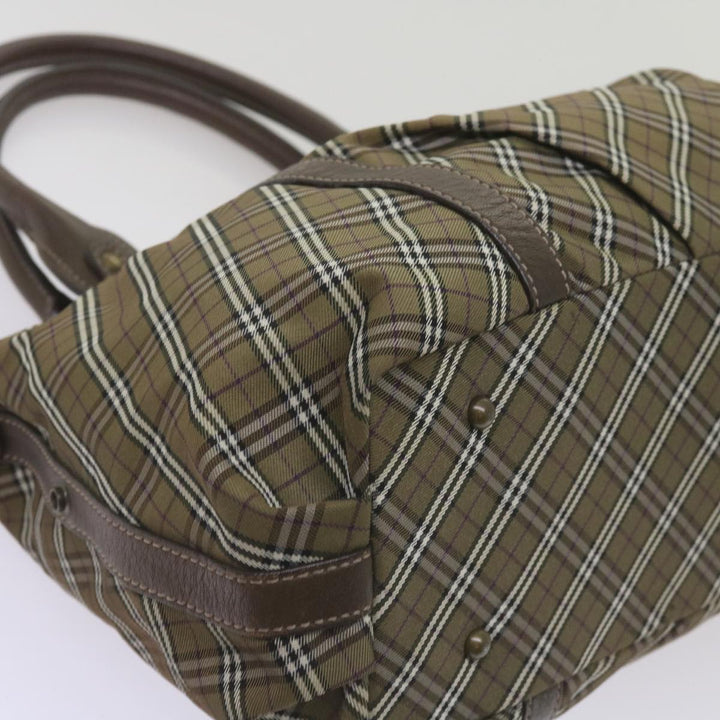 Top Quality Burberry Nova Check Hand Bag Canvas Brown Auth 68198