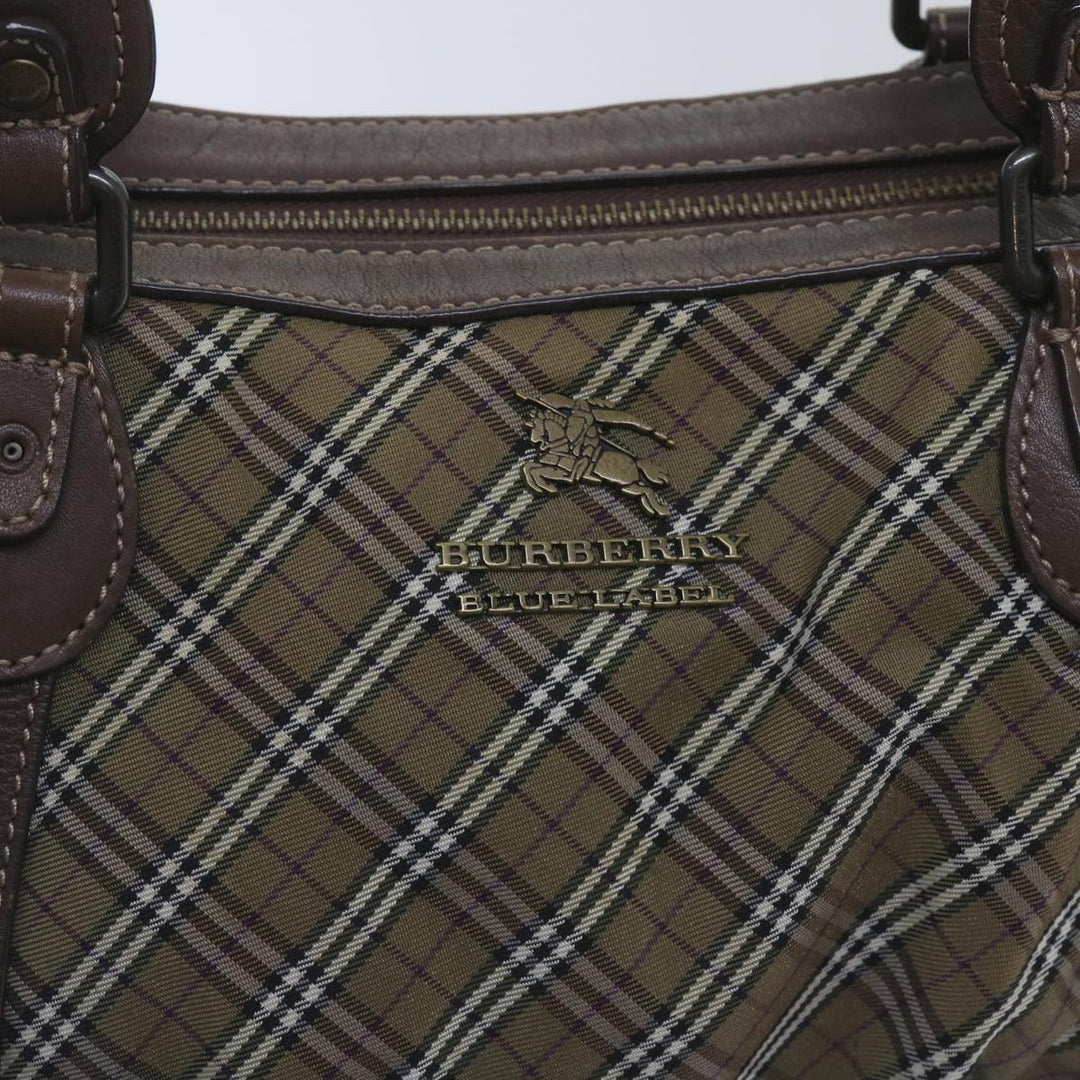 Top Quality Burberry Nova Check Hand Bag Canvas Brown Auth 68198