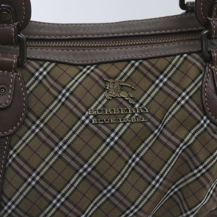 Top Quality Burberry Nova Check Hand Bag Canvas Brown Auth 68198