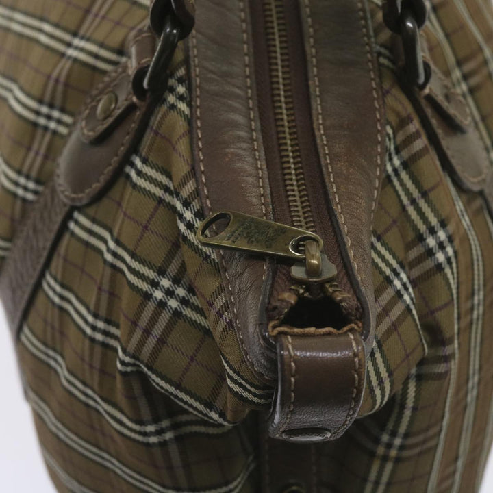 Top Quality Burberry Nova Check Hand Bag Canvas Brown Auth 68198