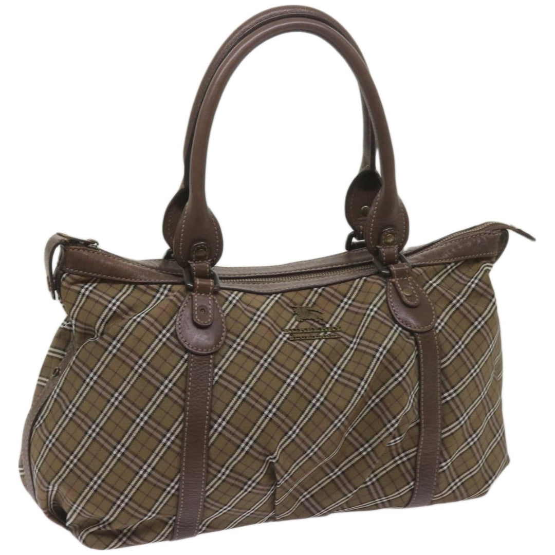 Top Quality Burberry Nova Check Hand Bag Canvas Brown Auth 68198