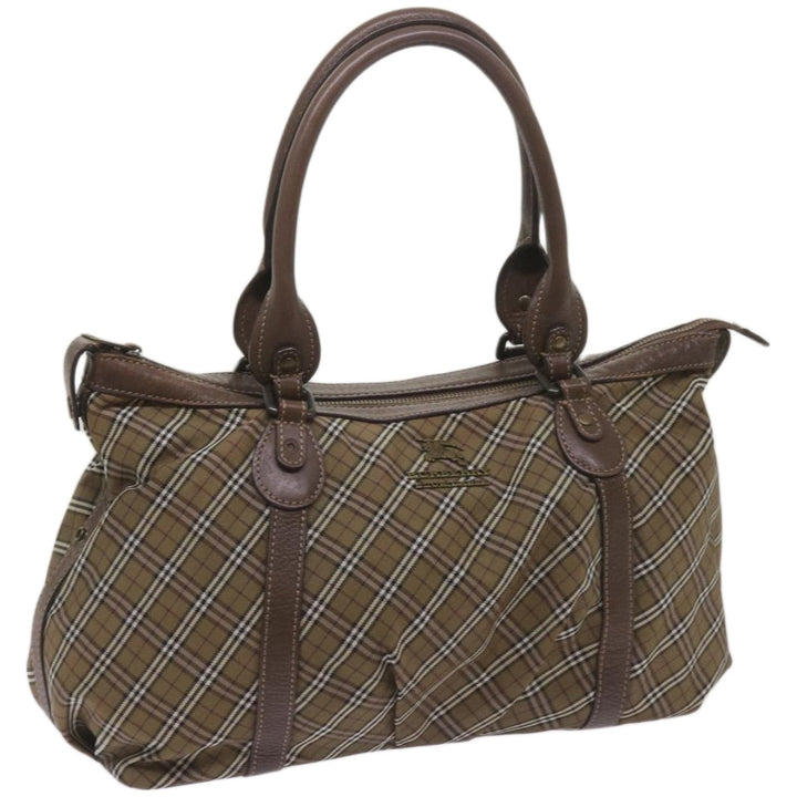 Top Quality Burberry Nova Check Hand Bag Canvas Brown Auth 68198
