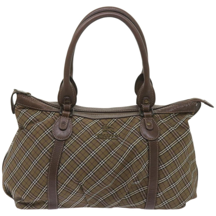 Top Quality Burberry Nova Check Hand Bag Canvas Brown Auth 68198