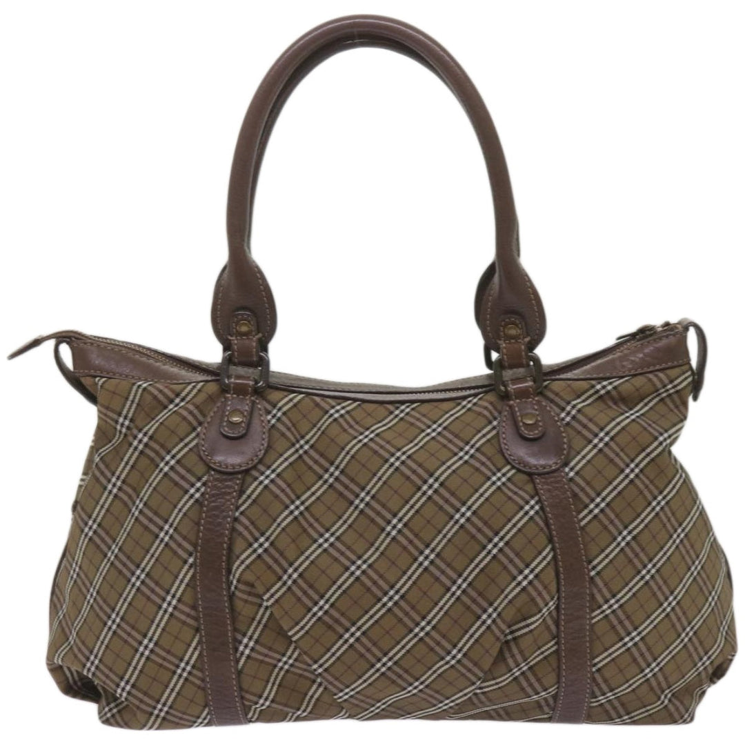 Top Quality Burberry Nova Check Hand Bag Canvas Brown Auth 68198