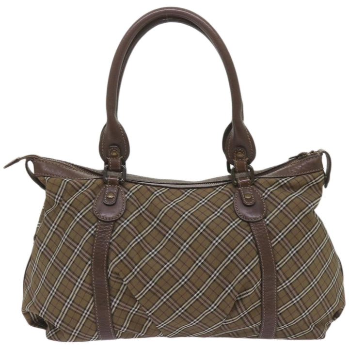 Top Quality Burberry Nova Check Hand Bag Canvas Brown Auth 68198