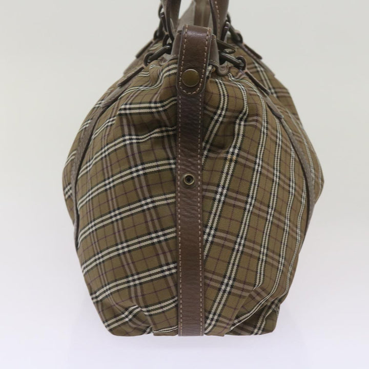 Top Quality Burberry Nova Check Hand Bag Canvas Brown Auth 68198