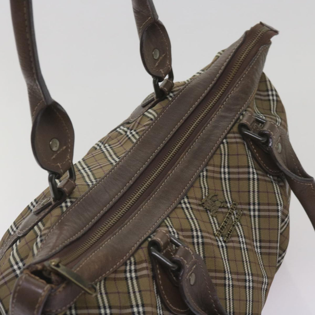 Top Quality Burberry Nova Check Hand Bag Canvas Brown Auth 68198