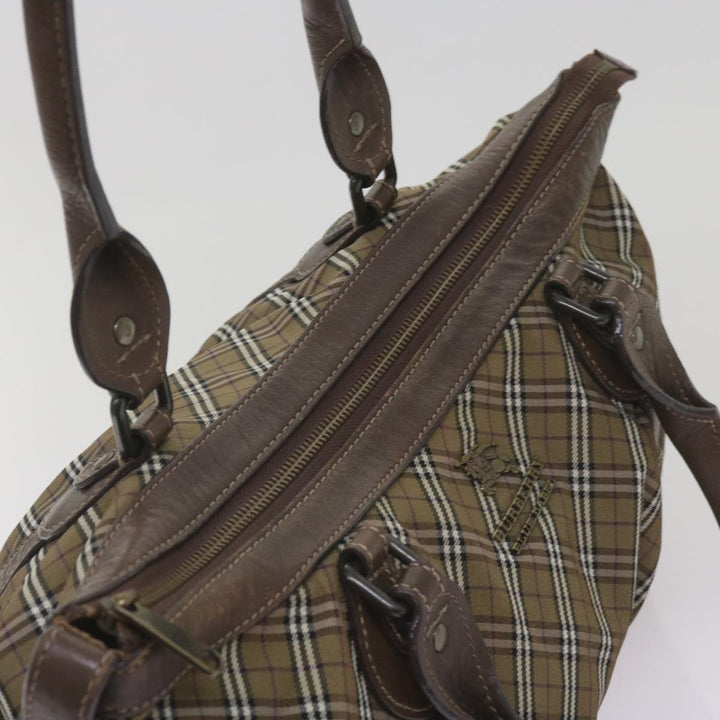 Top Quality Burberry Nova Check Hand Bag Canvas Brown Auth 68198