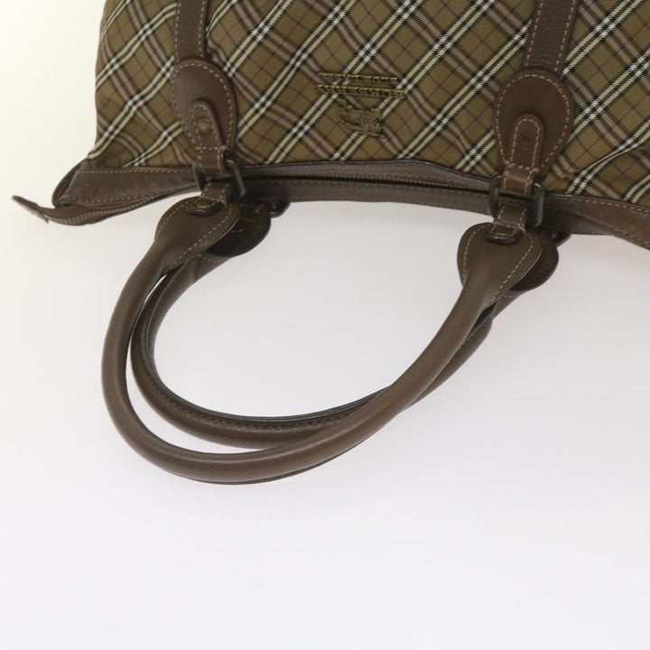 Top Quality Burberry Nova Check Hand Bag Canvas Brown Auth 68198