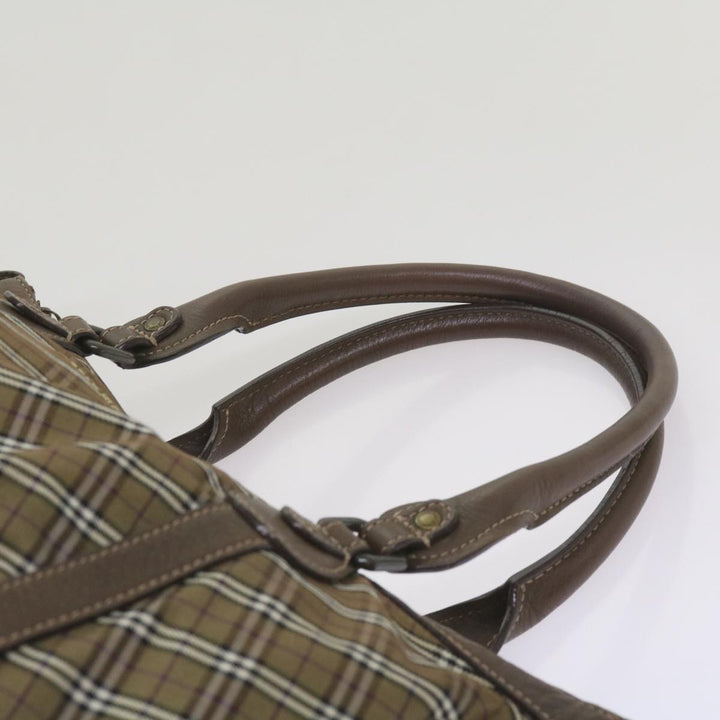 Top Quality Burberry Nova Check Hand Bag Canvas Brown Auth 68198