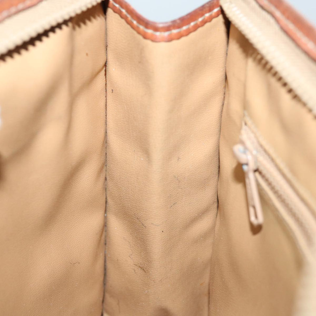 Celine Macadam Canvas Clutch Bag PVC Brown Auth 68199