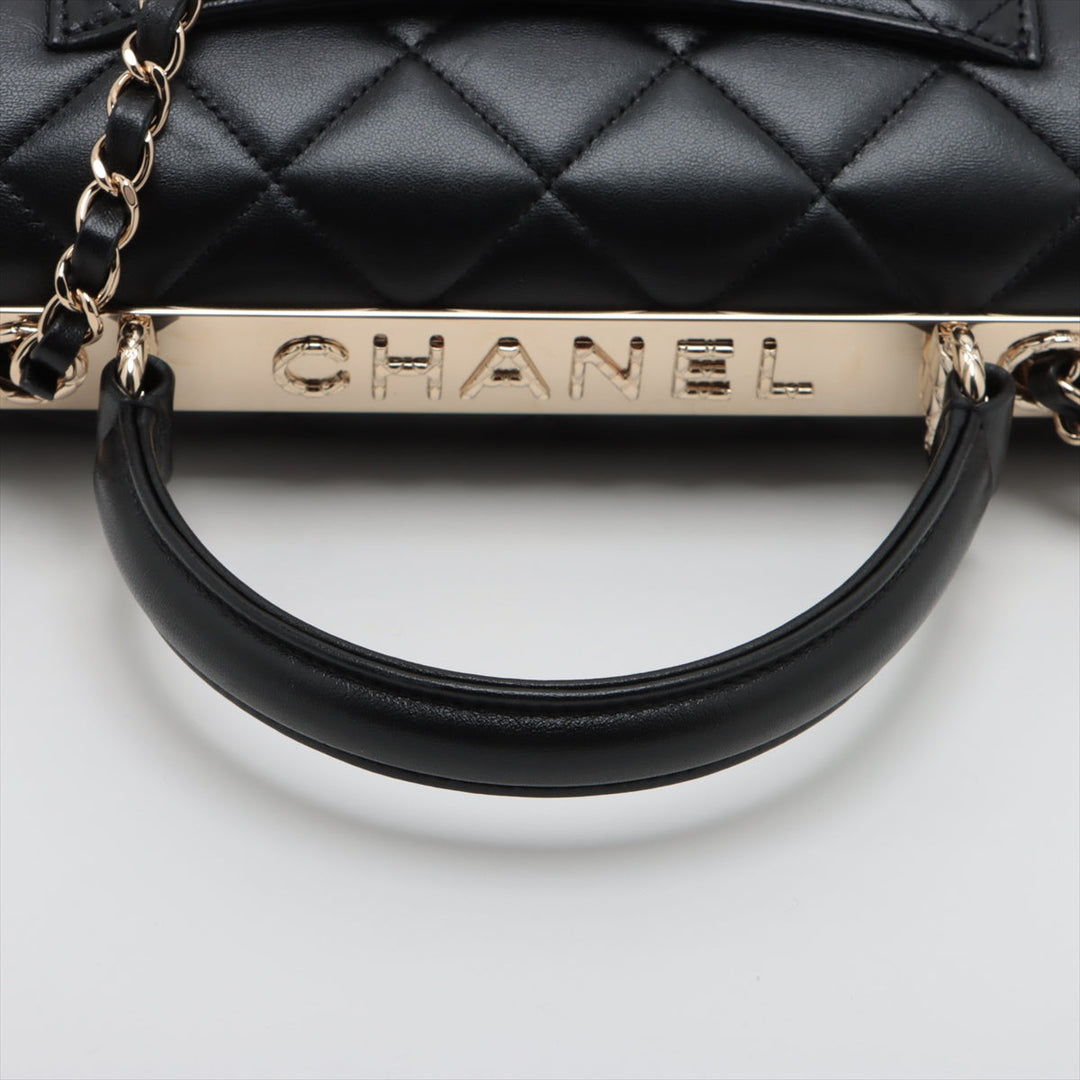 Top Quality Chanel Mattress kin 2WAY Handbags Black Gold