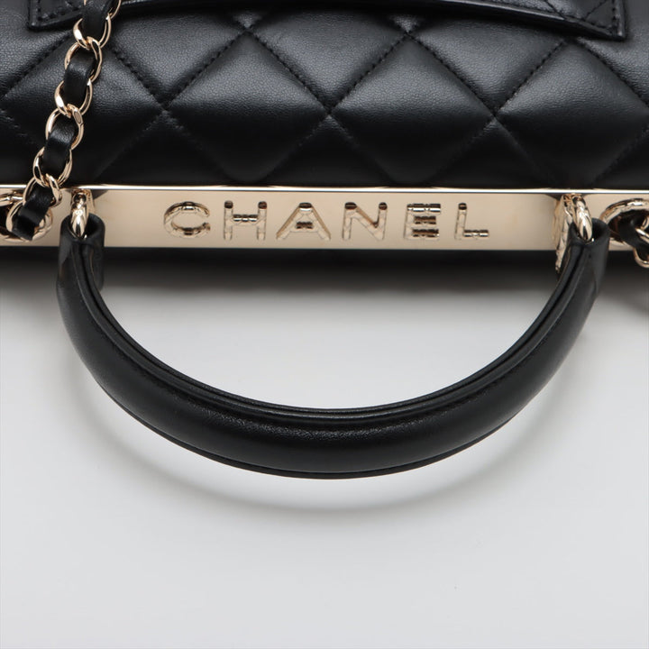 Top Quality Chanel Mattress kin 2WAY Handbags Black Gold