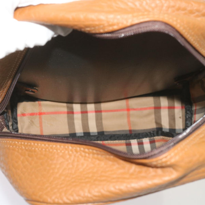 BurberrySs Sports Shoes case Hand Bag Leather Brown Auth 68261