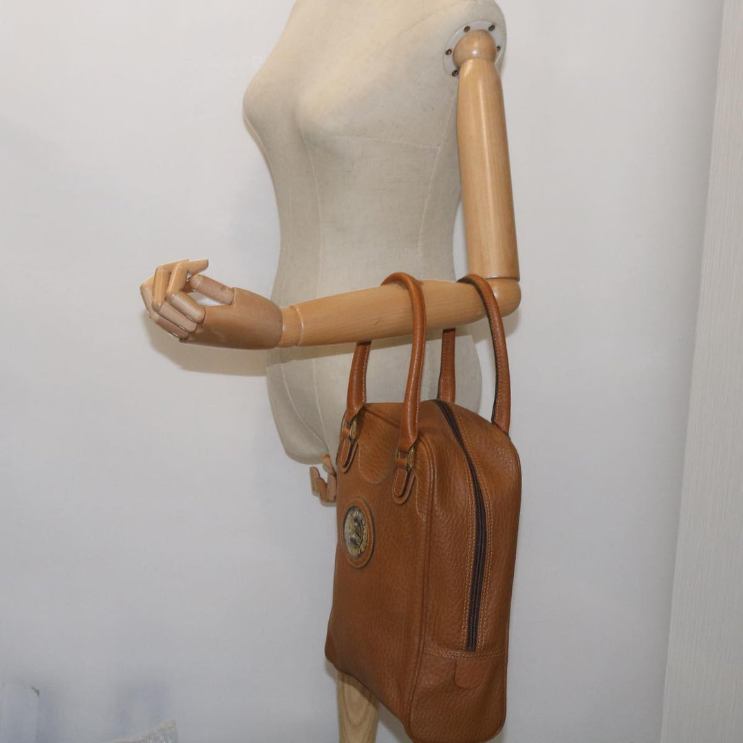 BurberrySs Sports Shoes case Hand Bag Leather Brown Auth 68261