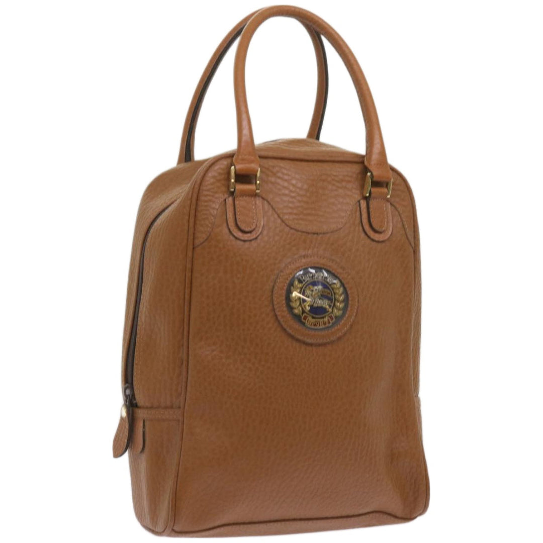 BurberrySs Sports Shoes case Hand Bag Leather Brown Auth 68261