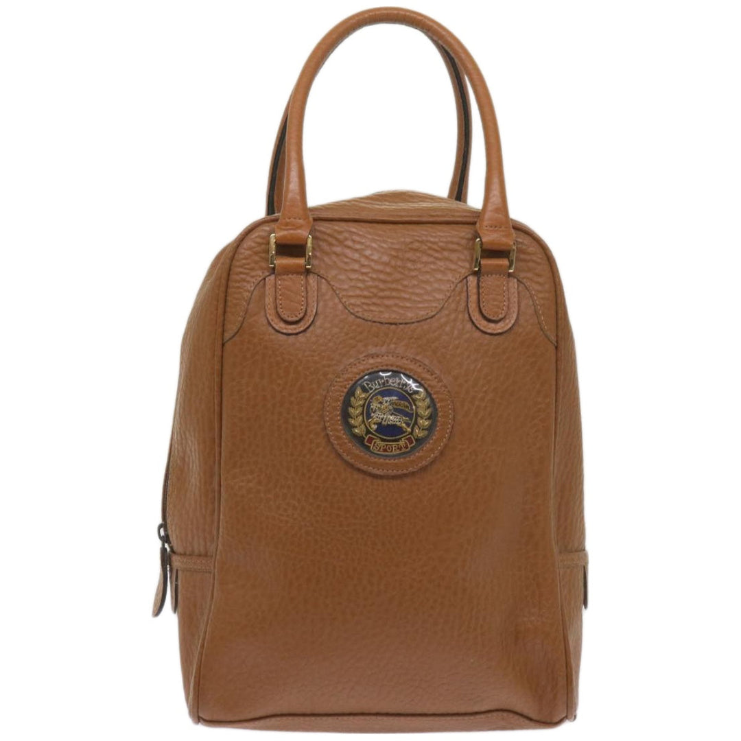 BurberrySs Sports Shoes case Hand Bag Leather Brown Auth 68261