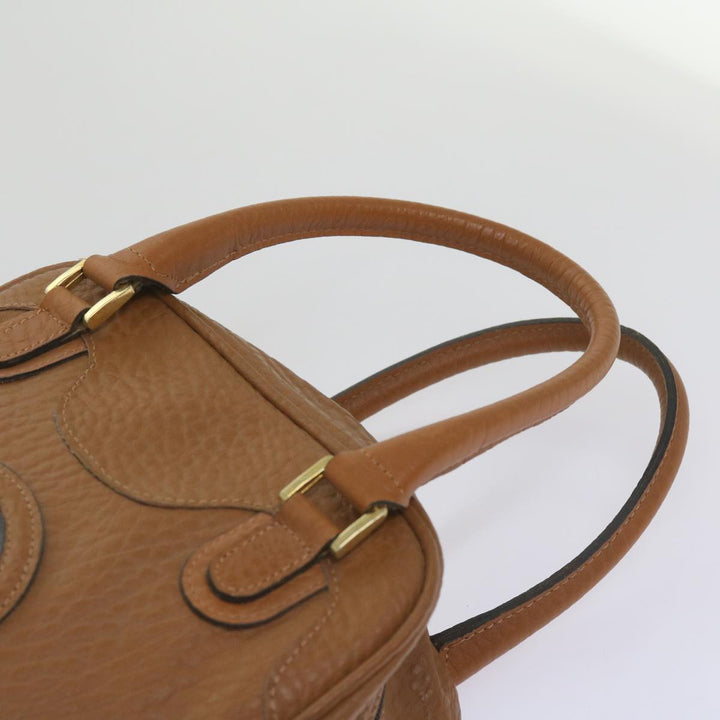 BurberrySs Sports Shoes case Hand Bag Leather Brown Auth 68261