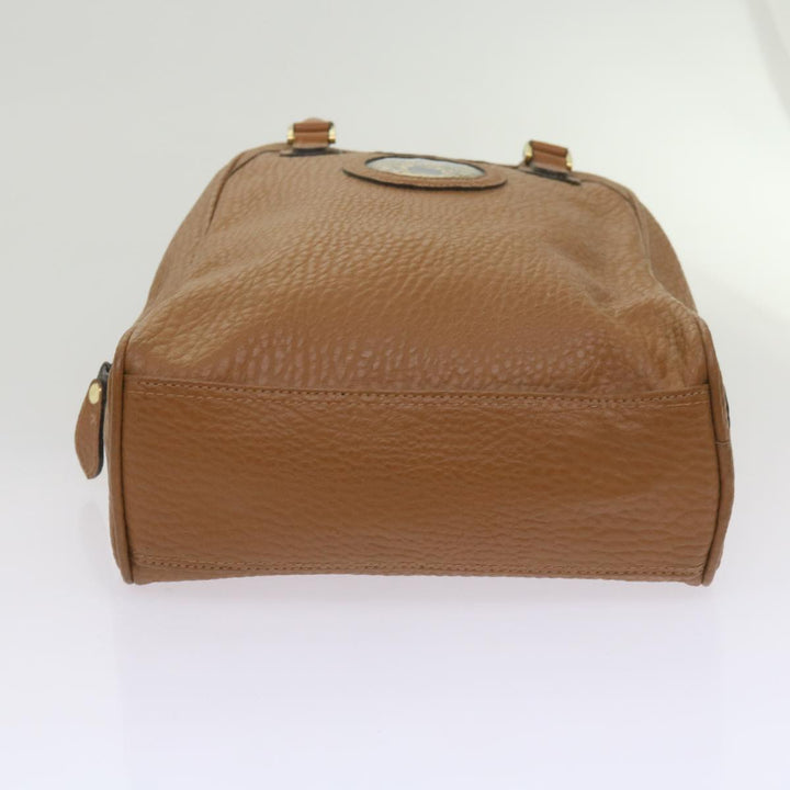 BurberrySs Sports Shoes case Hand Bag Leather Brown Auth 68261