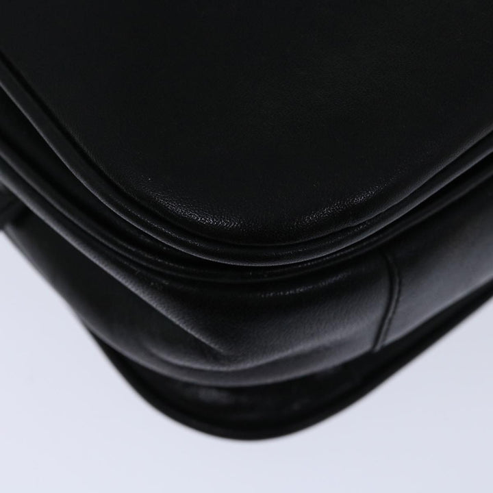 Celine Hand Bag Leather Black Auth 68292