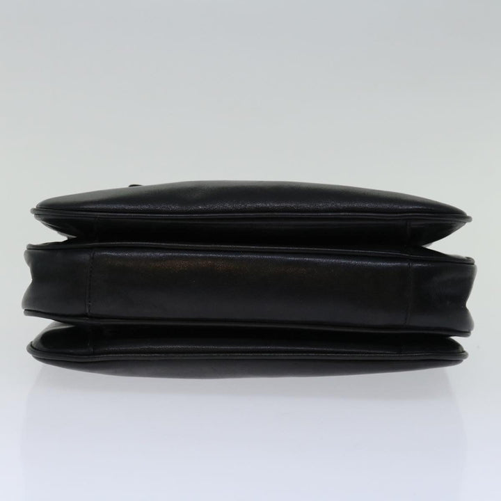 Celine Hand Bag Leather Black Auth 68292