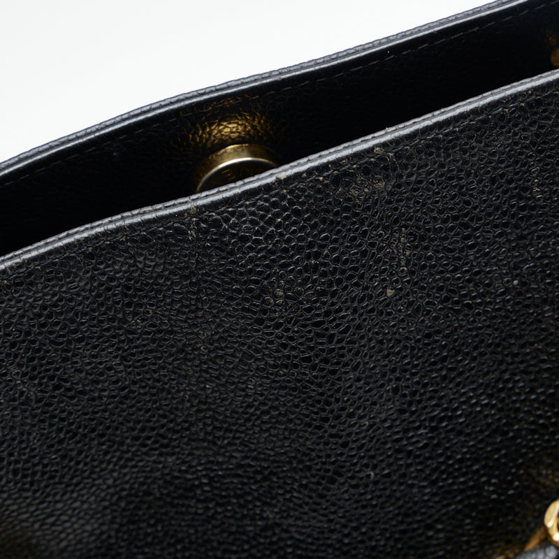 Top Quality Chanel Coca-Cola Handbags Black Gold Matt Caviar   Chanel