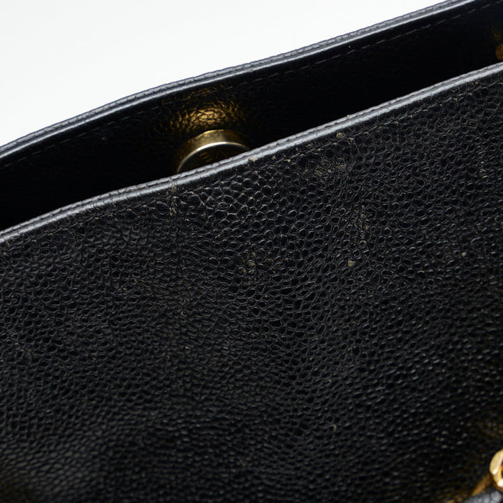 Top Quality Chanel Coca-Cola Handbags Black Gold Matt Caviar   Chanel
