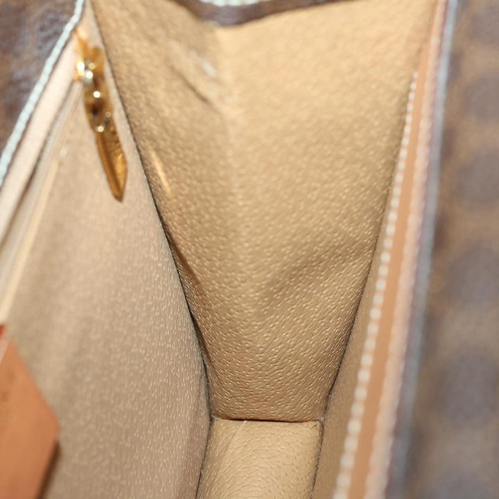 Celine Macadam Canvas Hand Bag PVC Brown  68359