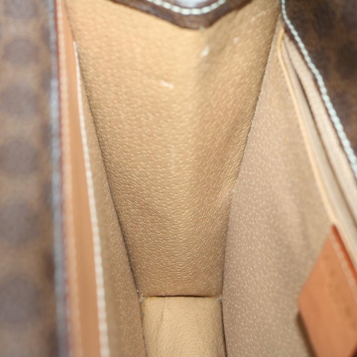 Celine Macadam Canvas Hand Bag PVC Brown  68359