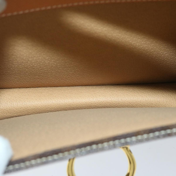 Celine Macadam Canvas Hand Bag PVC Brown  68359