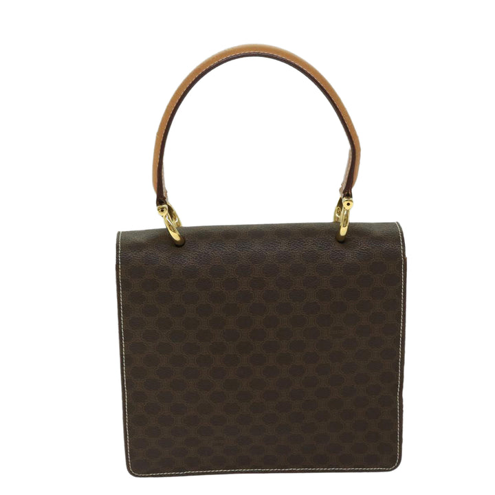 Celine Macadam Canvas Hand Bag PVC Brown  68359