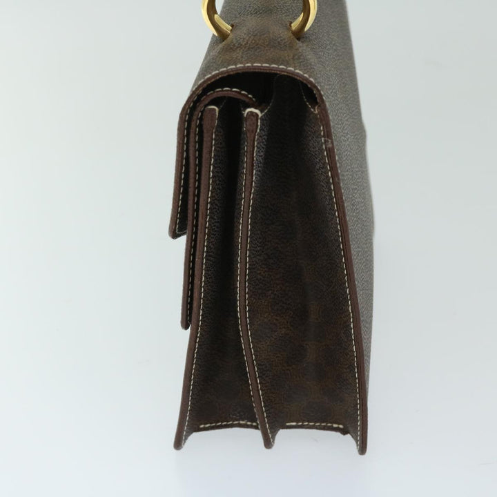 Celine Macadam Canvas Hand Bag PVC Brown  68359