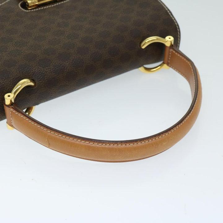 Celine Macadam Canvas Hand Bag PVC Brown  68359