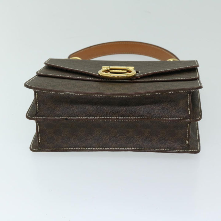 Celine Macadam Canvas Hand Bag PVC Brown  68359