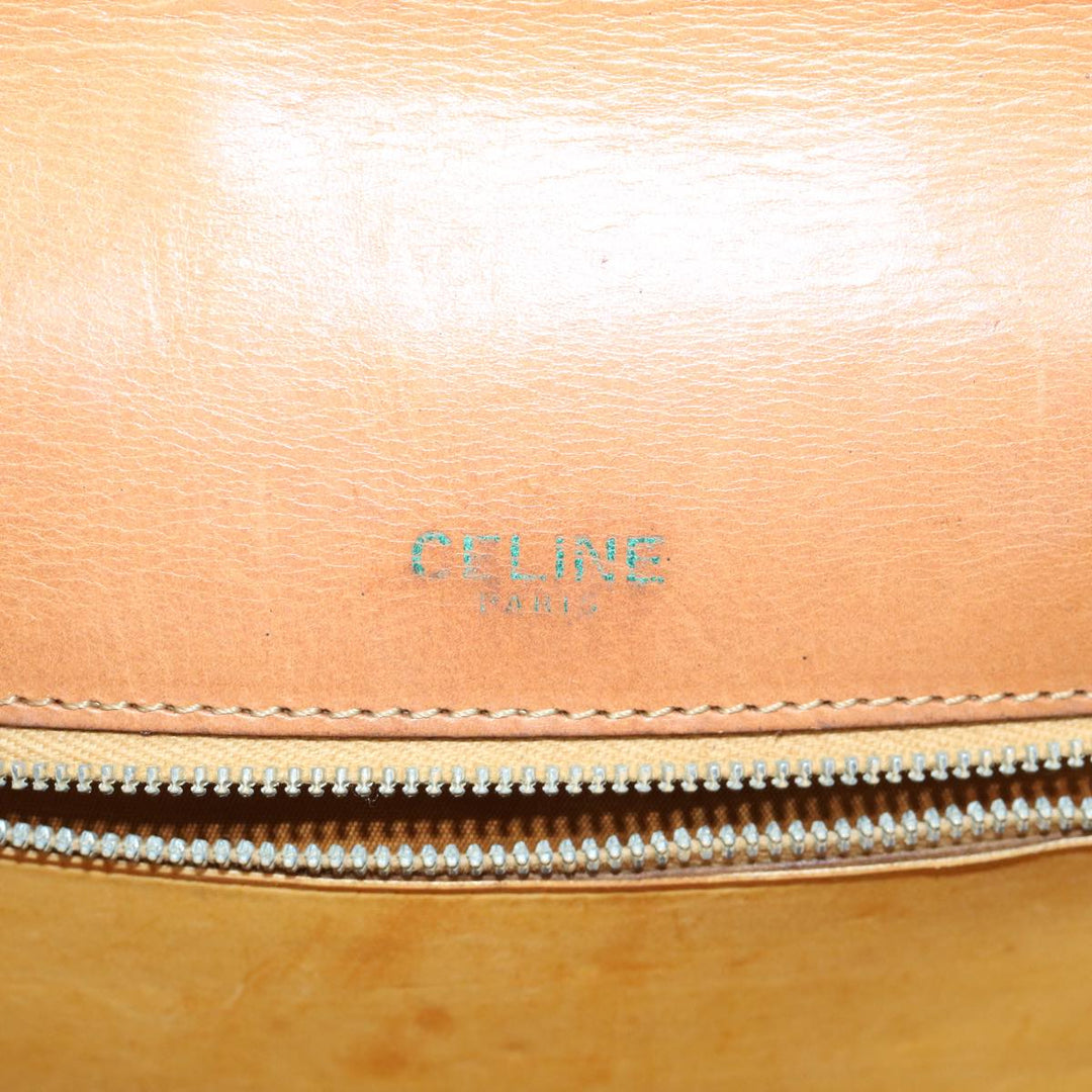 Celine Macadam Canvas Hand Bag PVC Brown Auth 68360