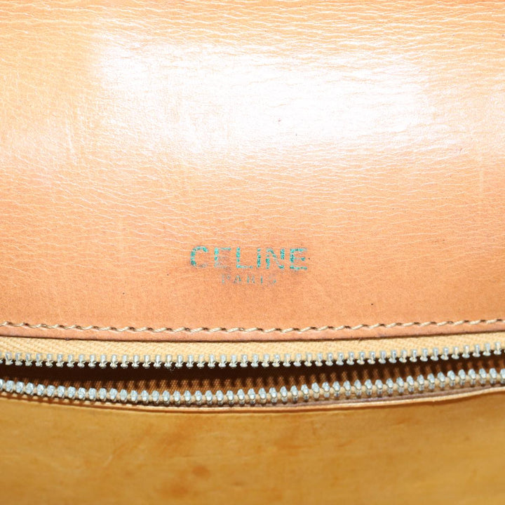 Celine Macadam Canvas Hand Bag PVC Brown Auth 68360