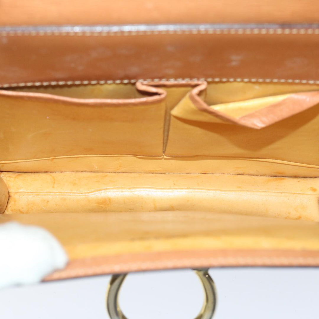 Celine Macadam Canvas Hand Bag PVC Brown Auth 68360