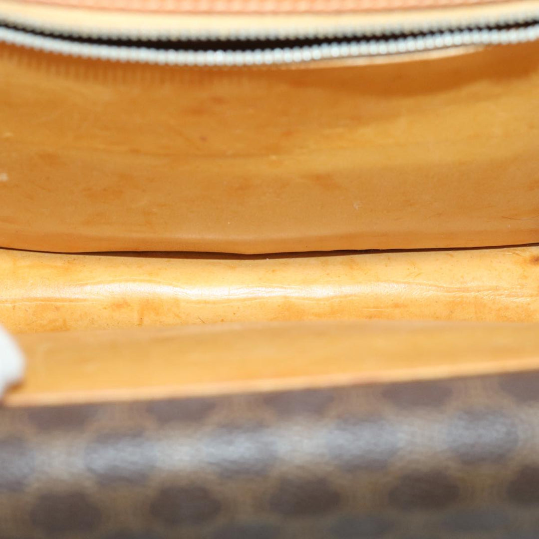 Celine Macadam Canvas Hand Bag PVC Brown Auth 68360