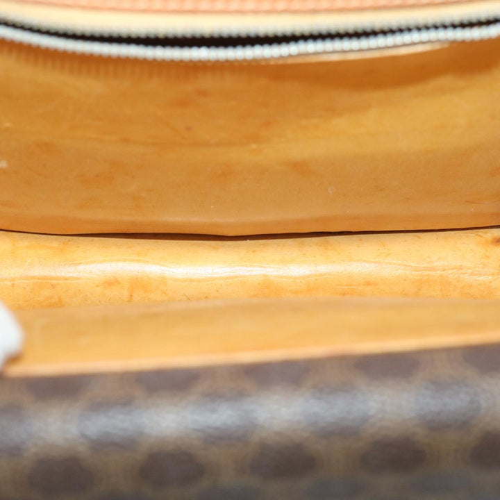 Celine Macadam Canvas Hand Bag PVC Brown Auth 68360