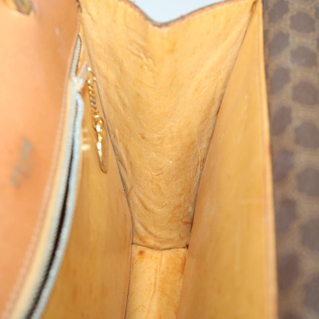 Celine Macadam Canvas Hand Bag PVC Brown Auth 68360