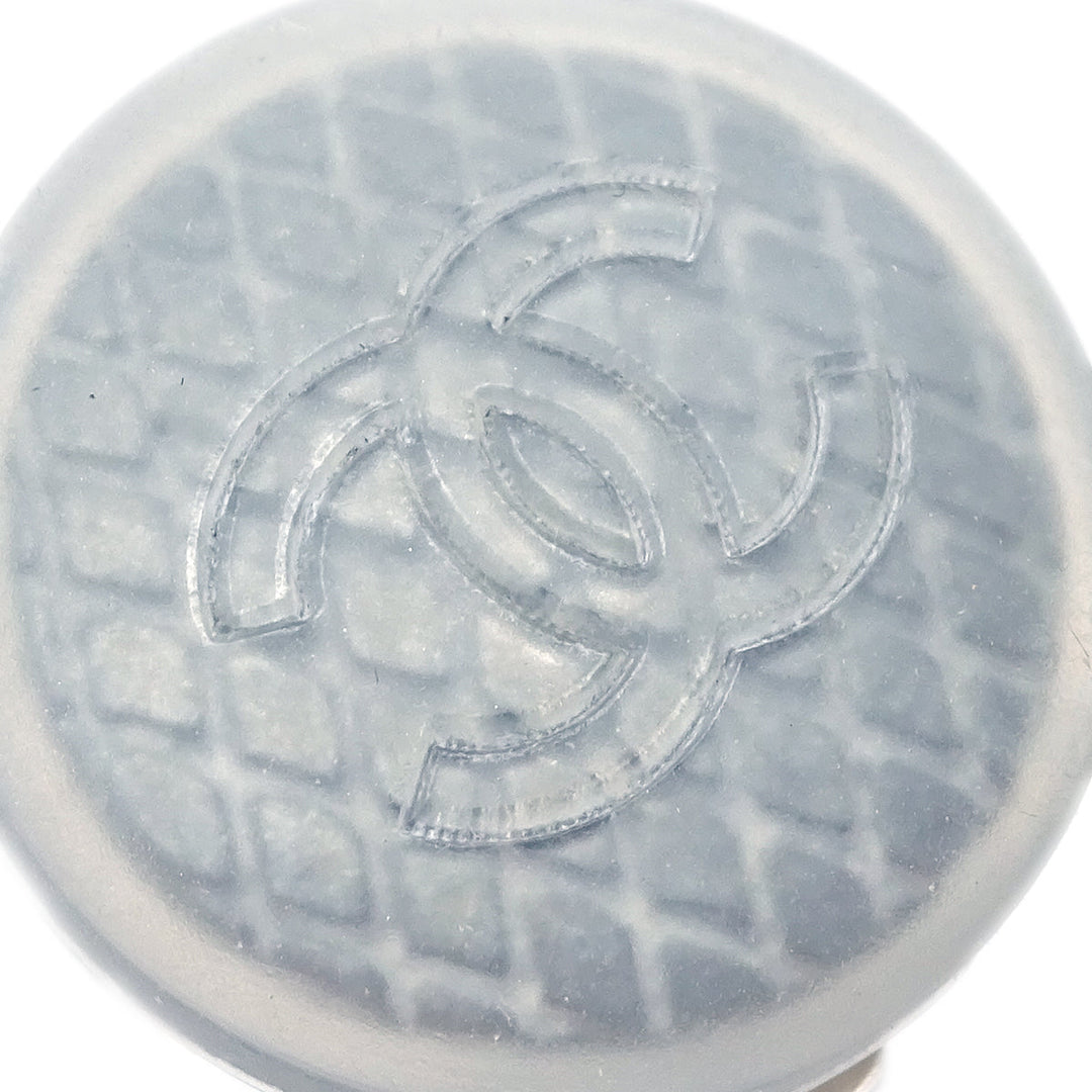 Top Quality Chanel Button Earrings Clip-On Gray 99S