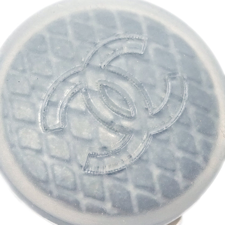 Top Quality Chanel Button Earrings Clip-On Gray 99S